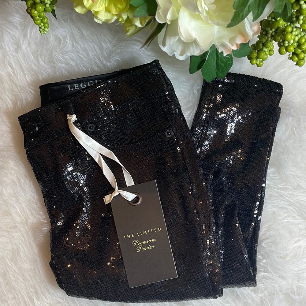 The Limited  Premium Denim Sequin Legging Jean